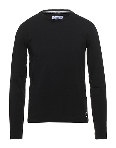 BIKKEMBERGS T-shirt Black 95% Cotton, 5% Elastane