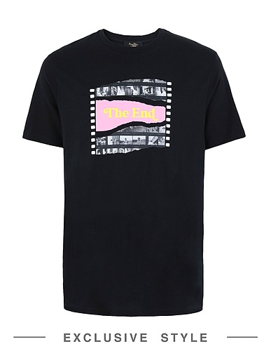 ARIANNE PHILLIPS x YOOX T-shirt Black 100% Organic cotton