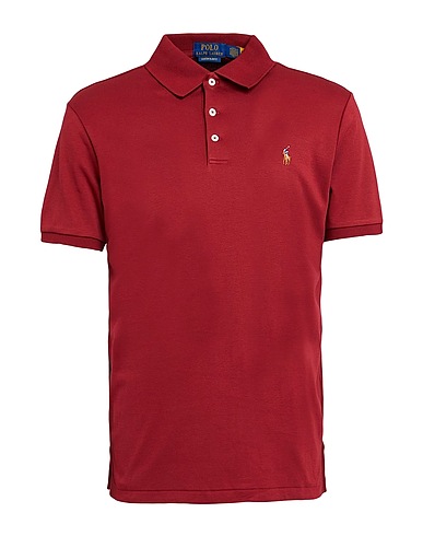 POLO RALPH LAUREN Polo shirt CUSTOM SLIM FIT SOFT COTTON POLO SHIRT
 Burgundy 100% Cotton