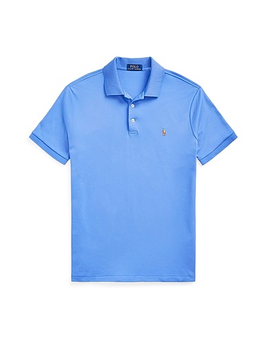 POLO RALPH LAUREN Polo CUSTOM SLIM FIT SOFT COTTON POLO SHIRT
 Blu chiaro 100% Cotone