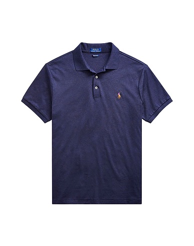 POLO RALPH LAUREN ポロシャツ CUSTOM SLIM FIT SOFT COTTON POLO SHIRT
 ミッドナイトブルー コットン 100%