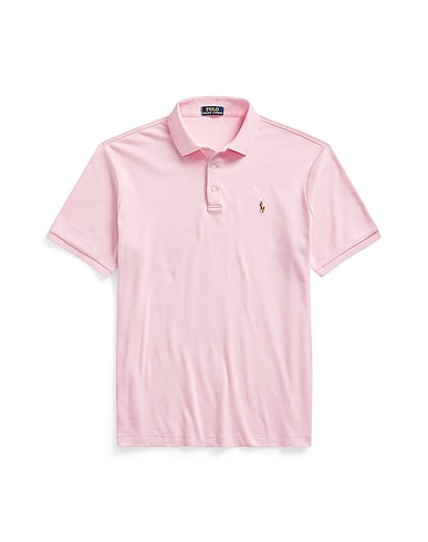 POLO RALPH LAUREN Polo shirt CUSTOM SLIM FIT SOFT COTTON POLO SHIRT
 Pink 100% Cotton
