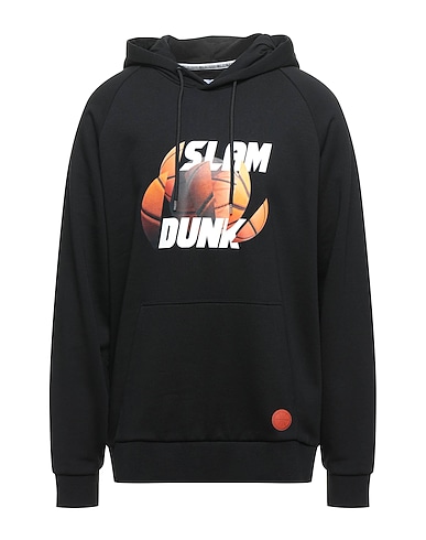 BIKKEMBERGS Hooded sweatshirt Black 64% Cotton, 34% Polyester, 2% Viscose, Elastane