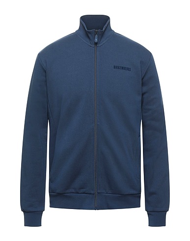 BIKKEMBERGS Sweatshirt Midnight blue 100% Cotton, Elastane