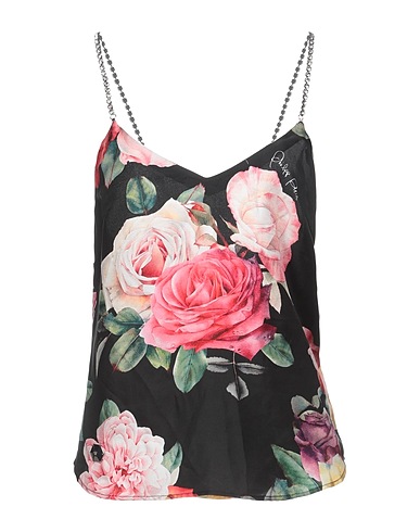 PHILIPP PLEIN Cami Black 100% Silk, Brass, Glass