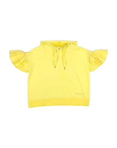 FUN & FUN Hooded track jacket  Yellow 95% Cotton, 5% Elastane