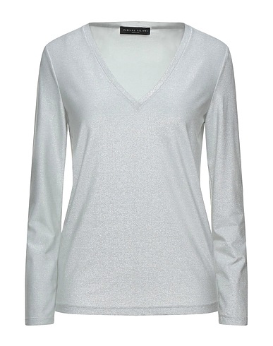 FABIANA FILIPPI T-Shirt Hellgrau 62% Viskose, 19% Polyester, 11% Polyamid, 8% Elastan