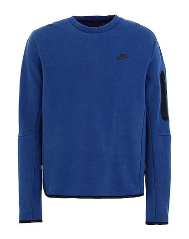 NIKE Activewear TECH FLEECE WASH CREW
 Blue 66% Cotton, 34% Polyester