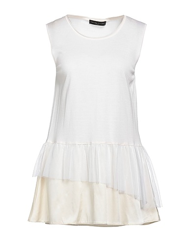 FABIANA FILIPPI Top Ivory 70% Cashmere, 30% Silk, Elastane, Cotton, Polyamide