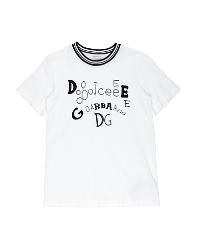 DOLCE&GABBANA T-shirt White 100% Cotton, PVC - Polyvinyl chloride, Viscose, Elastane