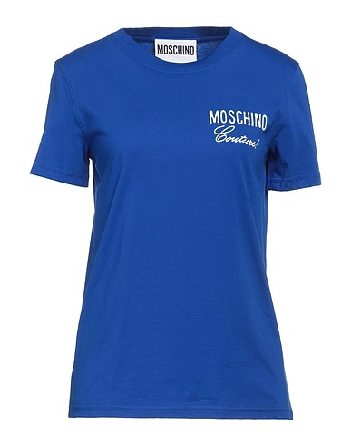 MOSCHINO Basic T-Shirt COUTURE Blau 100% Baumwolle