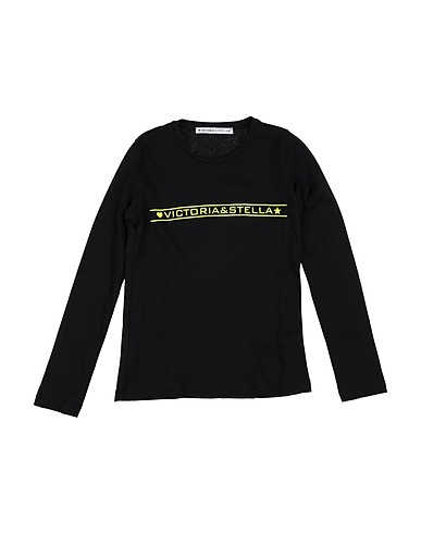 VICTORIA & STELLA T-shirt Nero 100% Cotone
