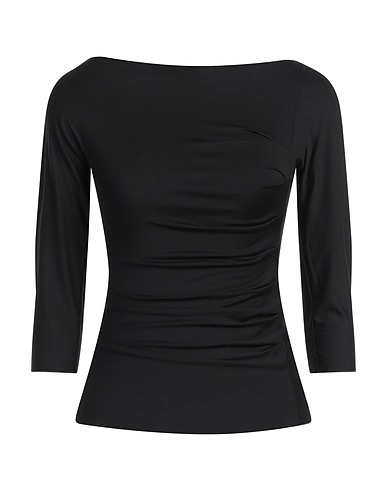 EMPORIO ARMANI Ｔシャツ ブラック レーヨン 96% / ポリウレタン 4%