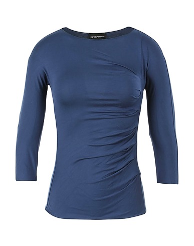 EMPORIO ARMANI T-shirt Blue 96% Viscose, 4% Elastane