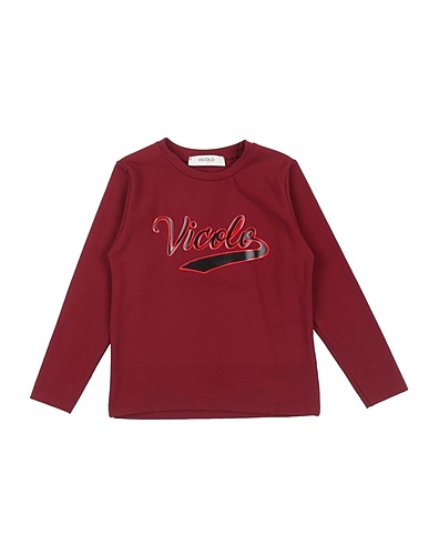 VICOLO T-shirt Burgundy 90% Cotton, 10% Elastane