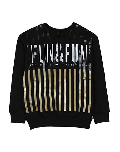 FUN & FUN Sweatshirt Black 100% Cotton