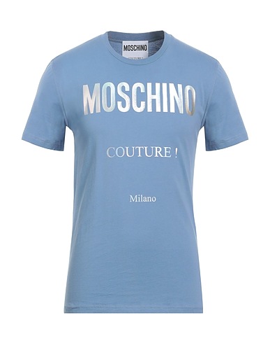 MOSCHINO T-shirt COUTURE Pastel blue 100% Cotton