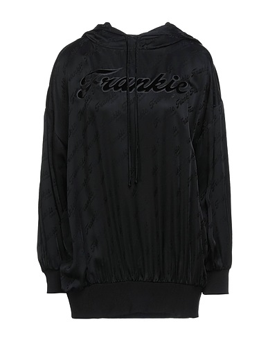 FRANKIE MORELLO Hooded sweatshirt Black 53% Acetate, 47% Viscose