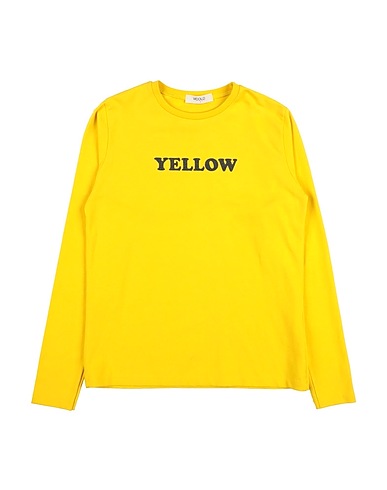 VICOLO T-shirt Yellow 90% Cotton, 10% Elastane