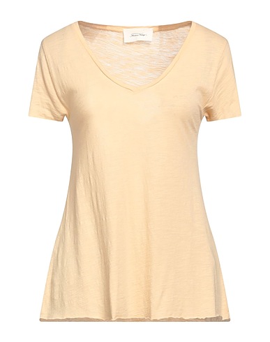 AMERICAN VINTAGE Camiseta básica Beige 52% Algodón, 48% Viscosa