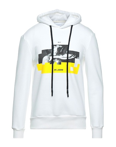 PMDS PREMIUM MOOD DENIM SUPERIOR Hooded track jacket  White 80% Cotton, 20% Polyester