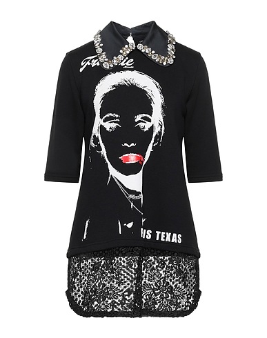 FRANKIE MORELLO Sweatshirt Black 100% Cotton, Polyester