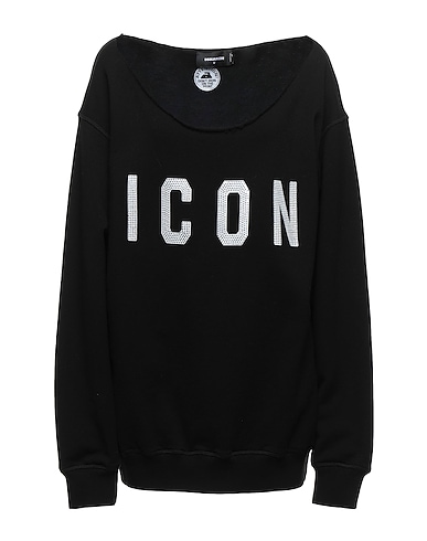 DSQUARED2 Sweatshirt Schwarz 100% Baumwolle, Elastan