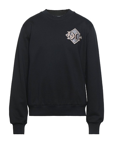DOLCE&GABBANA Felpa Nero 100% Cotone, Poliammide, Viscosa, Poliestere