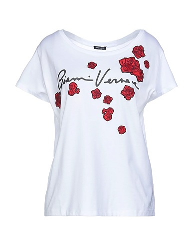 VERSACE T-shirt Λευκό 100% Βαμβάκι, Βισκόζη