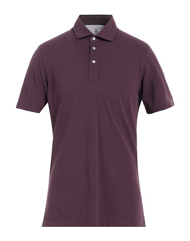 BRUNELLO CUCINELLI Polo shirt Plum 100% Cotton