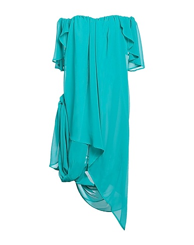 CHRISTIAN PELLIZZARI Off-the-shoulder top Turquoise 60% Viscose, 40% Polyester
