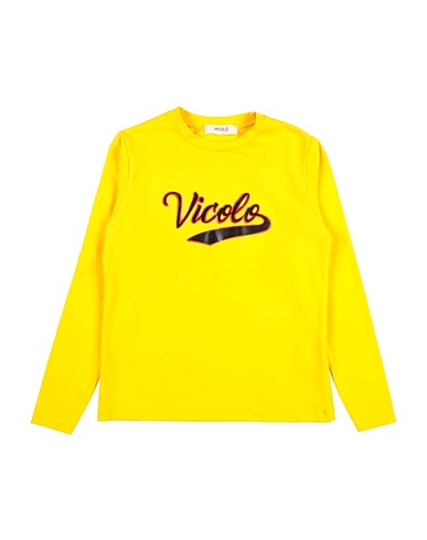 VICOLO T-Shirt Gelb 90% Baumwolle, 10% Elastan