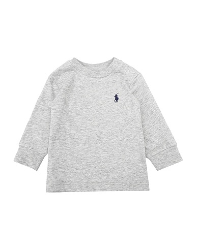 POLO RALPH LAUREN T-shirt Long Sleeve Cotton Jersey T-Shirt Light grey 100% Cotton