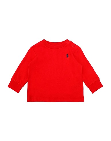 POLO RALPH LAUREN T-shirt Long Sleeve Cotton Jersey T-Shirt Rosso 100% Cotone