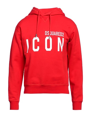 DSQUARED2 Hooded sweatshirt Red 100% Cotton, Elastane