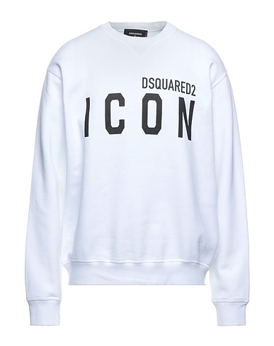 DSQUARED2 Felpa Bianco 100% Cotone, Elastan