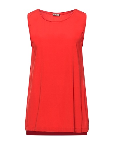 MALÌPARMI Top Red 96% Silk, 4% Elastic fibres