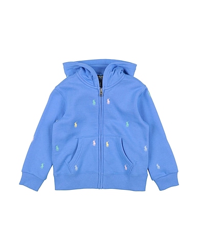 POLO RALPH LAUREN Sweatshirt Polo Pony Fleece Full-Zip Hoodie
 Light blue 60% Cotton, 40% Polyester
