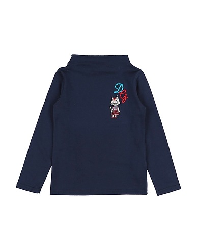 DOLCE&GABBANA T-shirt Midnight blue 100% Cotton, Wool, Acrylic, Viscose