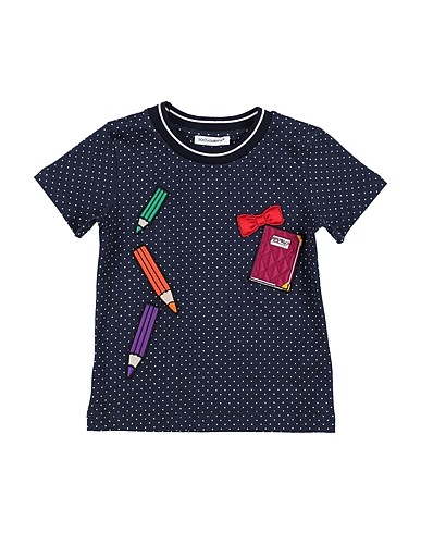 DOLCE&GABBANA T-shirt Bleu nuit 100% Coton, Polyester, Viscose