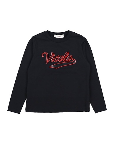 VICOLO T-shirt Nero 90% Cotone, 10% Elastan