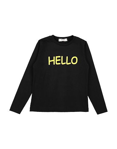 VICOLO T-shirt Nero 90% Cotone, 10% Elastan