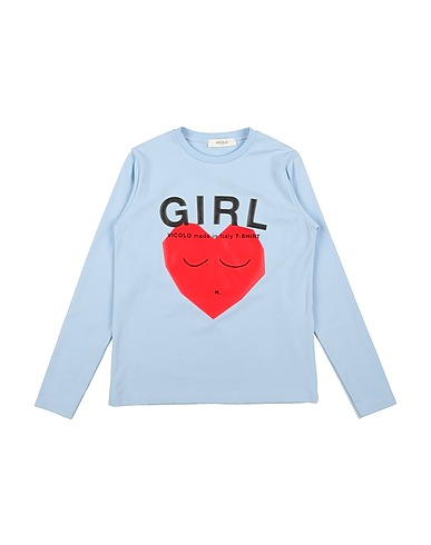 VICOLO T-shirt Sky blue 90% Cotton, 10% Elastane