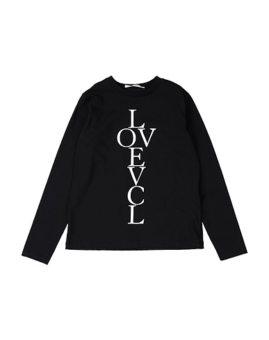 VICOLO T-shirt Black 90% Cotton, 10% Elastane