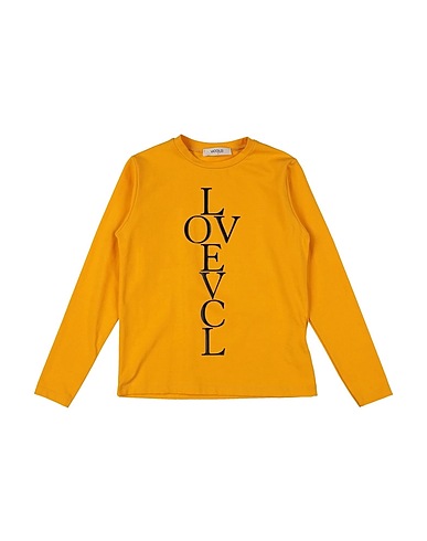 VICOLO T-shirt Yellow 90% Cotton, 10% Elastane