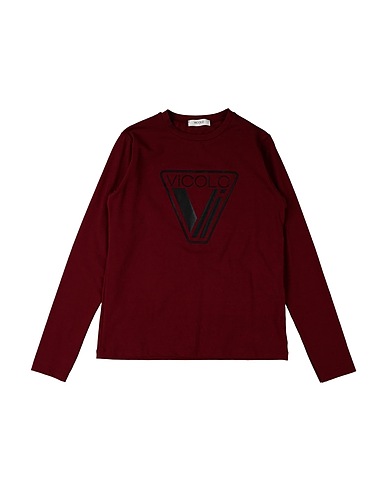 VICOLO T-shirt Bordeaux 90% Cotone, 10% Elastan