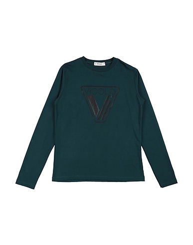 VICOLO T-shirt Dark green 90% Cotton, 10% Elastane