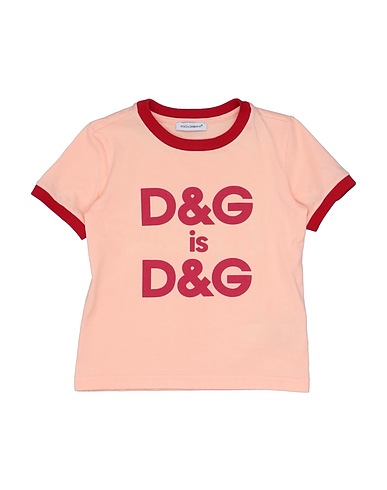 DOLCE&GABBANA T-shirt Απαλό ροζ 100% Βαμβάκι