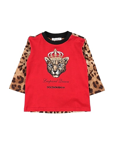 DOLCE&GABBANA T-shirt Red 100% Cotton, Viscose, Polyester, Polyamide, Metallic Polyester