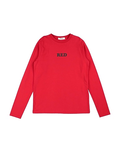VICOLO T-shirt Red 90% Cotton, 10% Elastane